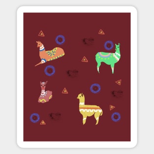 Llamas party Sticker